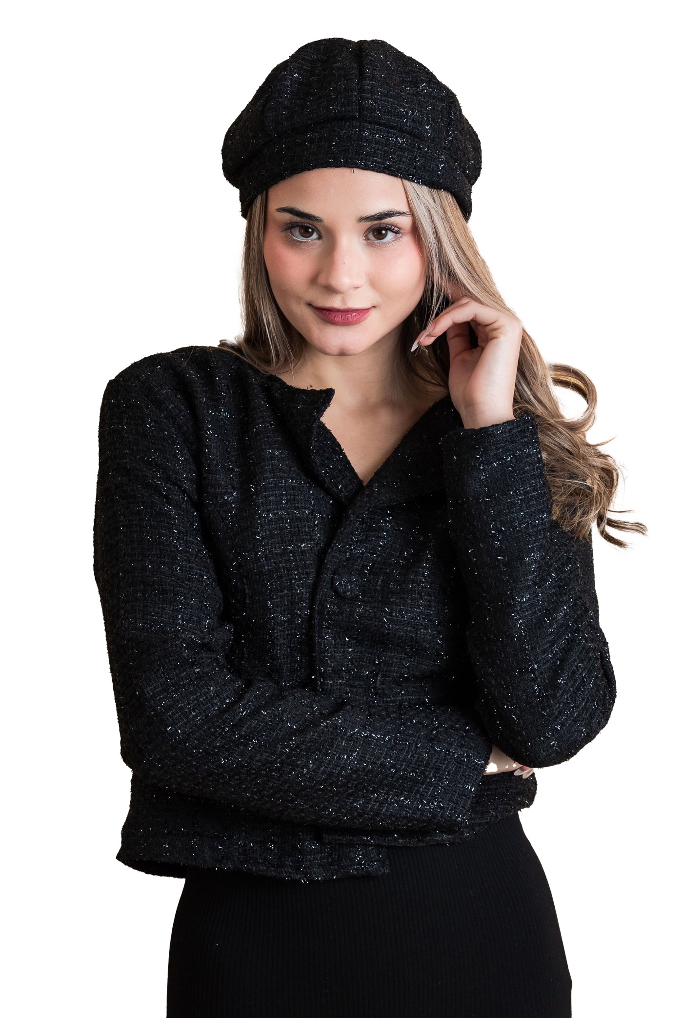 SACO BLACK GLITTERS
