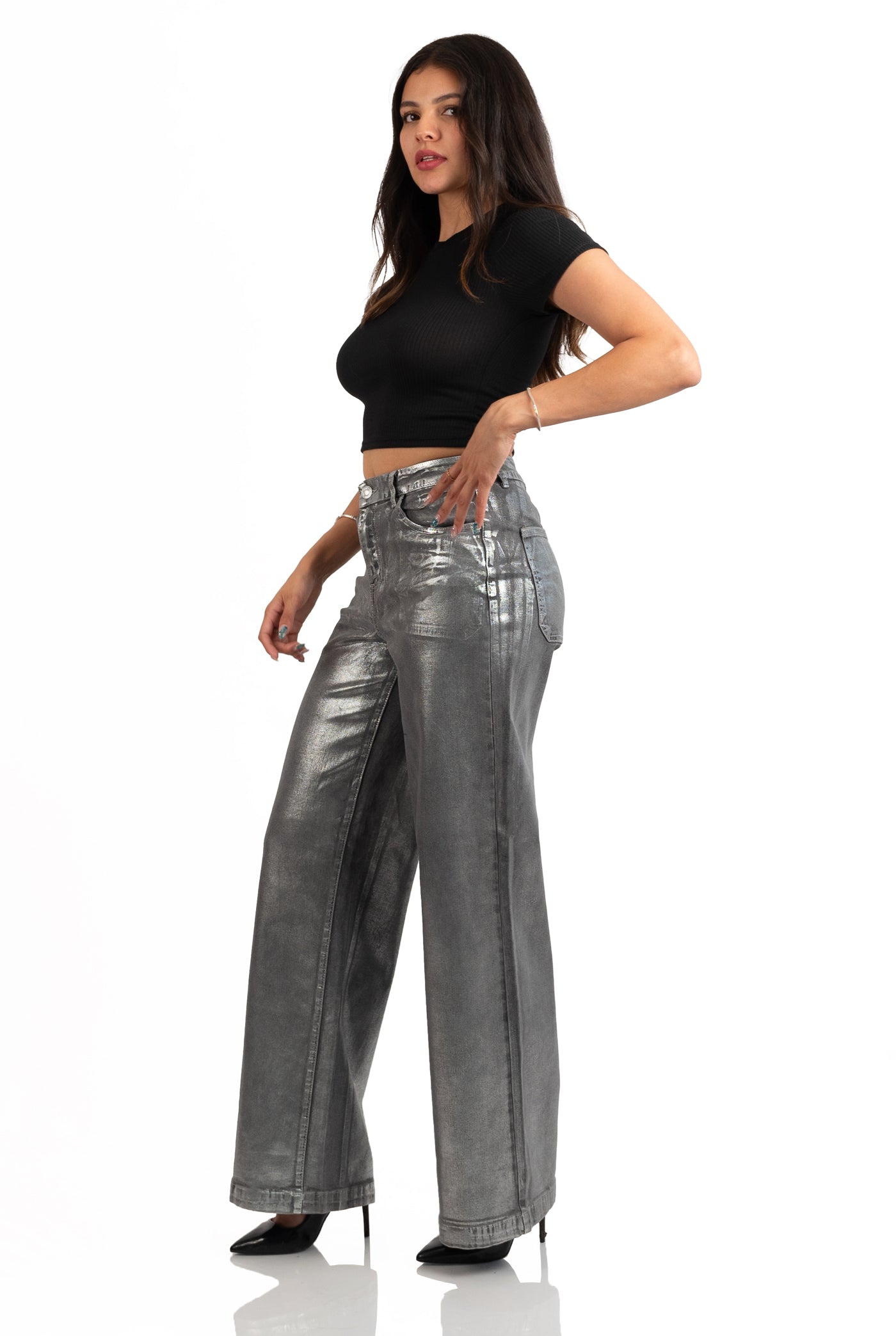 JEANS GREY SILVER AREY